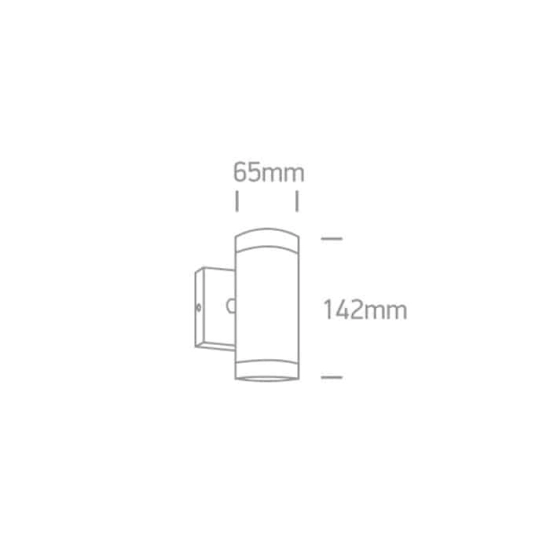 kinkiecik.pl Kinkiet GU10 Outdoor Cylinders Die cast 67130/AN ONE LIGHT
