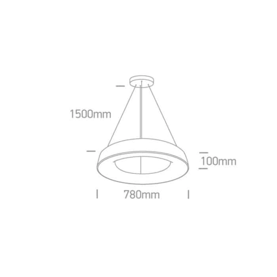 kinkiecik.pl Lampa wisząca LED Pendant Rings 62180NB/B/W ONE LIGHT 78cm