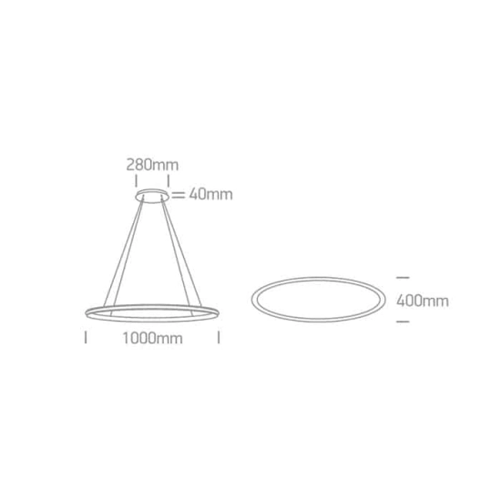 kinkiecik.pl Lampa wisząca LED Pendant Rings 63046/W ONE LIGHT
