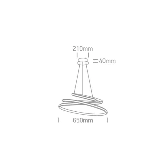 kinkiecik.pl Lampa wisząca LED Pendant Rings 63046A/W ONE LIGHT