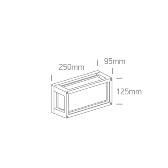 kinkiecik.pl Kinkiet Outdoor E27 Square Die cast 67420/W ONE LIGHT
