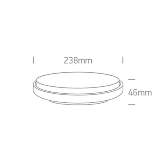 kinkiecik.pl Plafon Outdoor Slim LED Plafo Die cast 67362/W/W ONE LIGHT