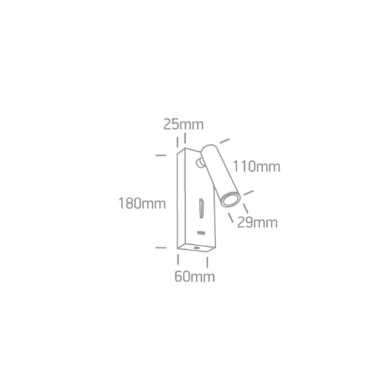 kinkiecik.pl Kinkiet Reading Spots 65746A/B/W ONE LIGHT z USB
