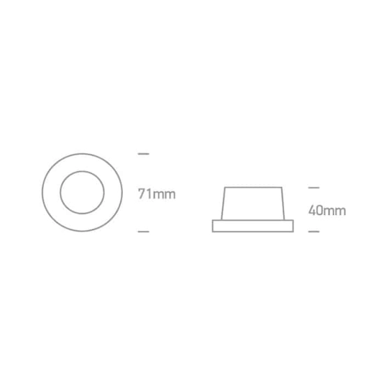 kinkiecik.pl Oprawa podstropowa Recessed Spots Fixed 10105H/BS ONE LIGHT