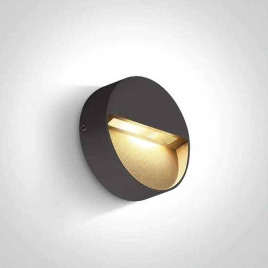 kinkiecik.pl Kinkiet Round Indoor/Outdoor Wall Dark Lights Die cast 67359/AN/W ONE LIGHT