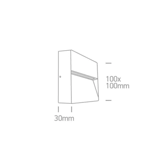 kinkiecik.pl Kinkiet Square Indoor/Outdoor Wall Dark Lights Die cast 67359A/AN/W ONE LIGHT