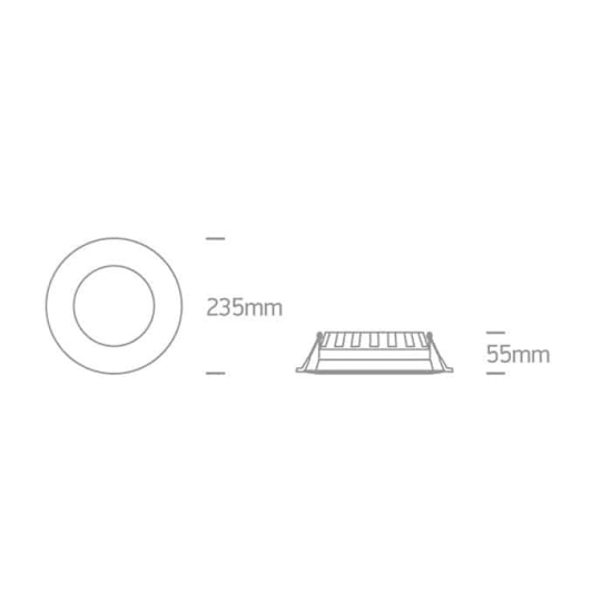 kinkiecik.pl Oprawa podstropowa The Budget Downlight Range 10124T/W/C ONE LIGHT 4000K