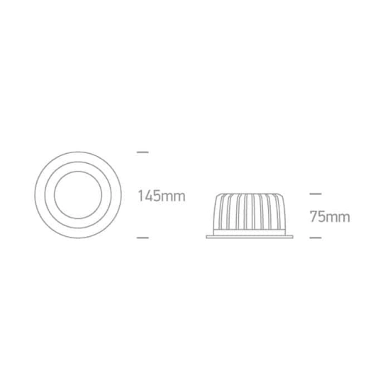 kinkiecik.pl Oprawa podstropowa The COB Downlight Range Die Cast 10115CA/W/W ONE LIGHT 3000K