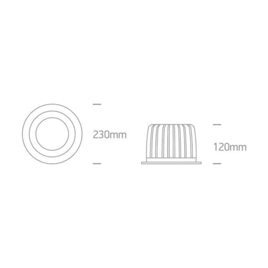 kinkiecik.pl Oprawa podstropowa The COB Downlight Range Die Cast 10160CA/W/C ONE LIGHT 4000K