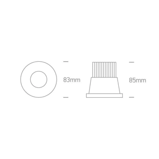 kinkiecik.pl Oprawa podstropowa The COB IP64 Bathroom High Power 10112P/B/W ONE LIGHT 3000K