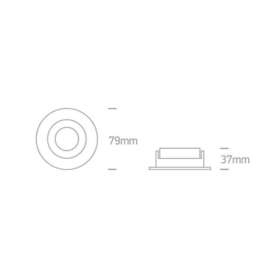 kinkiecik.pl Oprawa podstropowa The Chill Out Range Round 10105MD/B/B ONE LIGHT