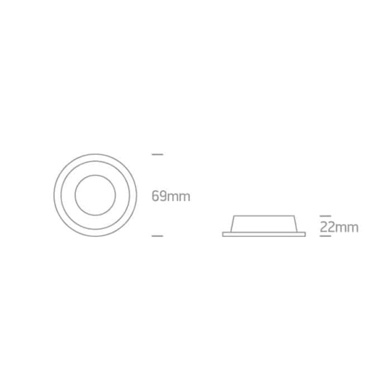 kinkiecik.pl Oprawa podstropowa The Semi Dark Light Range Aluminium 10105D1/B ONE LIGHT