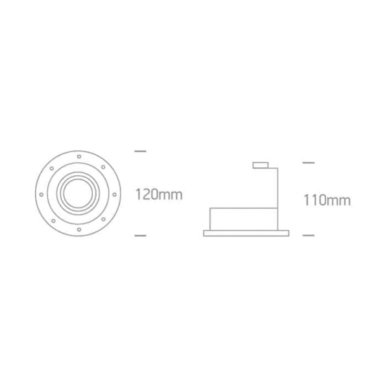 kinkiecik.pl Oprawa podstropowa The Trimless GU10 Range 11105TR/B ONE LIGHT