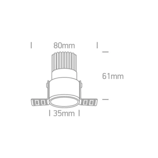 kinkiecik.pl Oprawa podstropowa The Trimless Mini Range 10103BTR/B/W ONE LIGHT