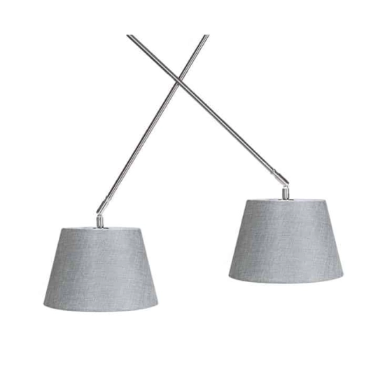 Lampa wisząca ADAM 2S PENDANT grey AZ1842+AZ2598 śr.20cm AZZARDO