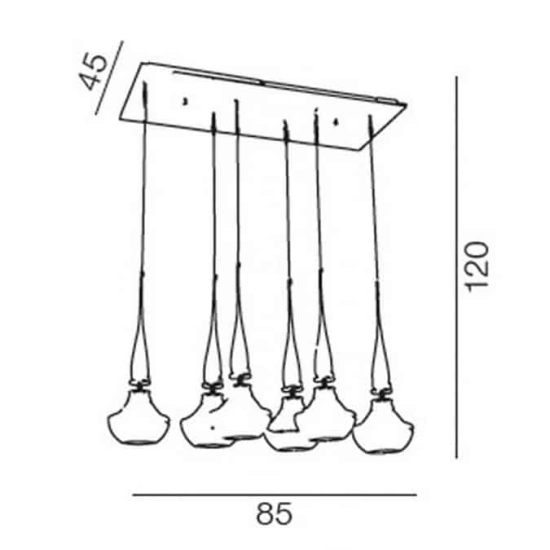Lampa TASOS 6 AZ1883 AZZARDO