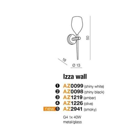Kinkiet IZZA white WALL AZ0099 AZZARDO