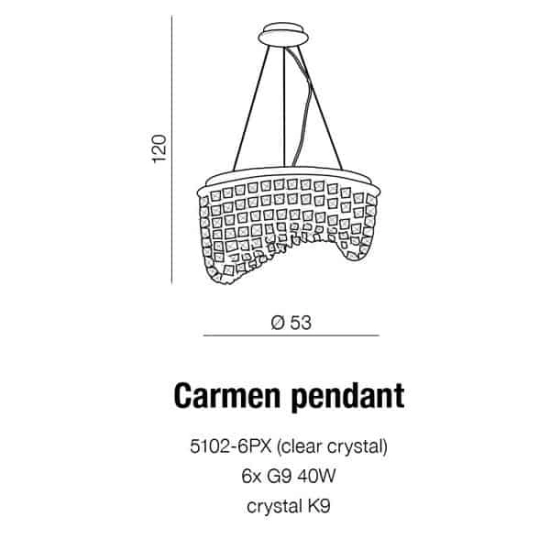 Lampa wisząca Carmen pendant AZ1284 AZZARDO