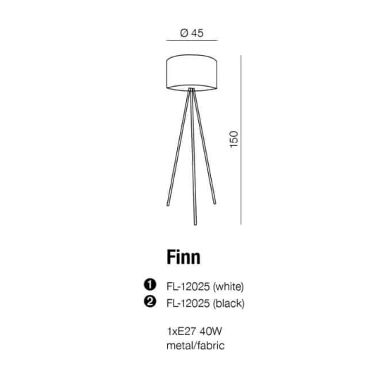Lampa podłogowa Finn (grey) AZ2967 AZZARDO