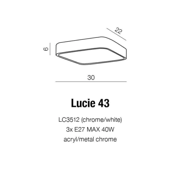 Plafon Lucie 43 (black) AZ4147 AZZARDO