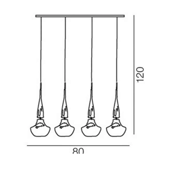 Lampa wisząca TASOS 4 AZ0885 AZZARDO