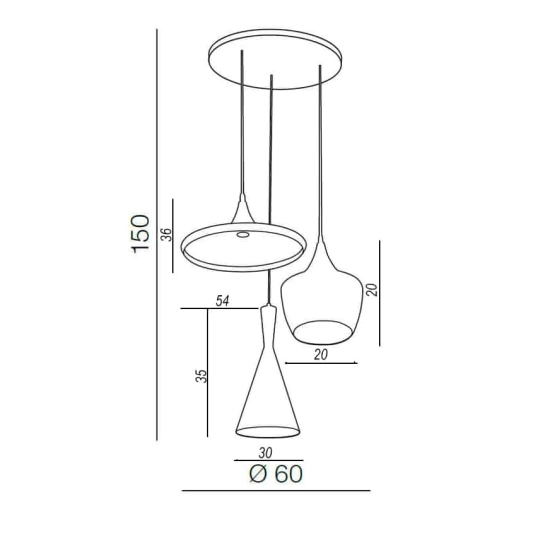 Lampa wisząca MIX AZ1339 WH/GO AZZARDO
