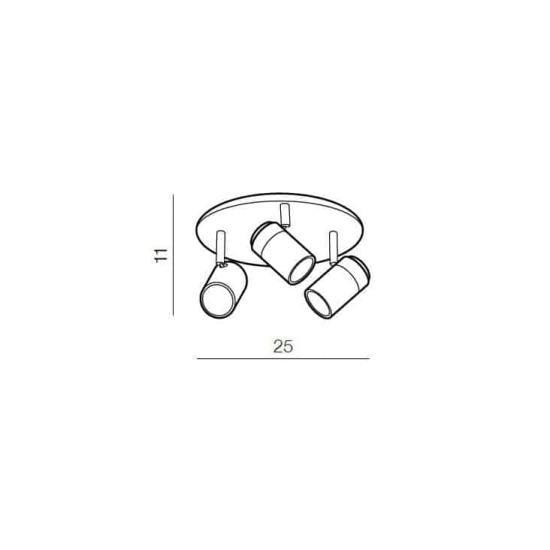 Plafon NOEMIE 3 Round AZ2556 AZZARDO IP44