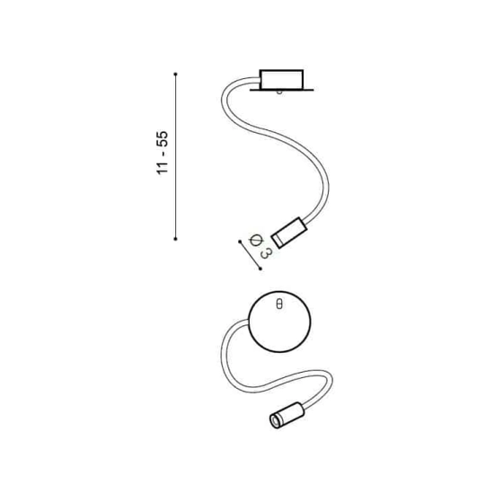 Kinkiet Nogat (white) AZ2944 AZZARDO