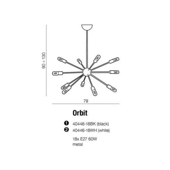Lampa wisząca ORBIT WH AZ1658 AZZARDO