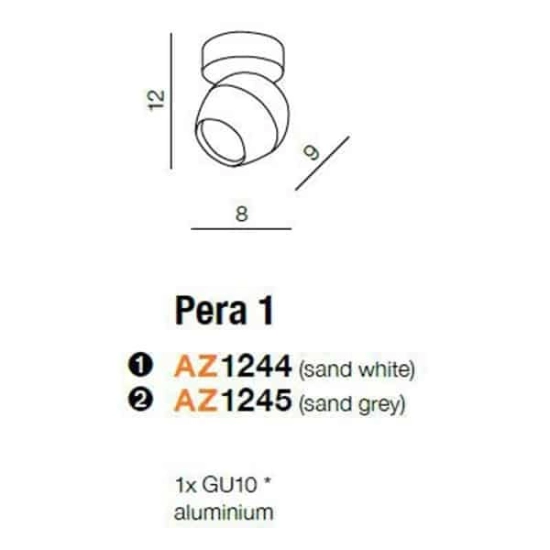 Kinkiet Plafon PERA 1 AZ1245 AZZARDO