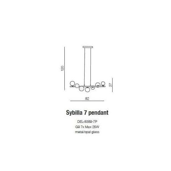 Lampa wisząca SYBILLA 7 PENDANT AZ2102 AZZARDO
