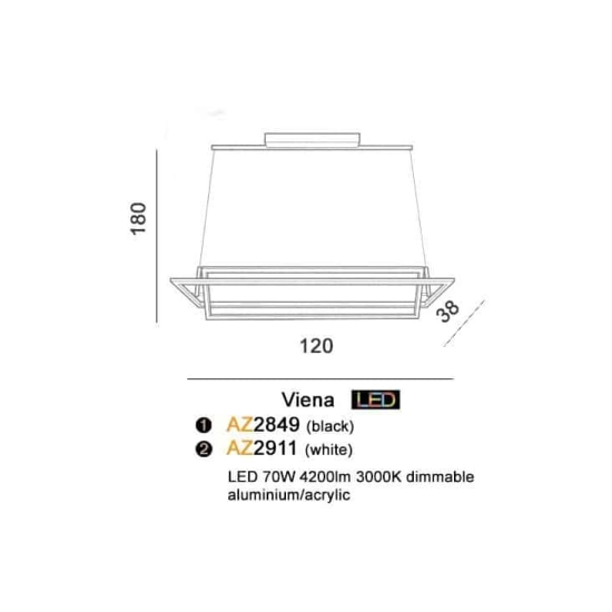 Lampa wisząca Viena AZ2849 AZZARDO