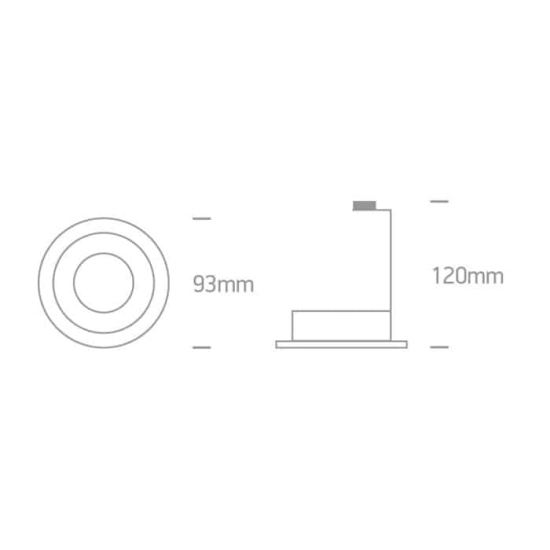 kinkiecik.pl Oprawa podstropowa The Dark Light Range Aluminium 10105ALG/W ONE LIGHT
