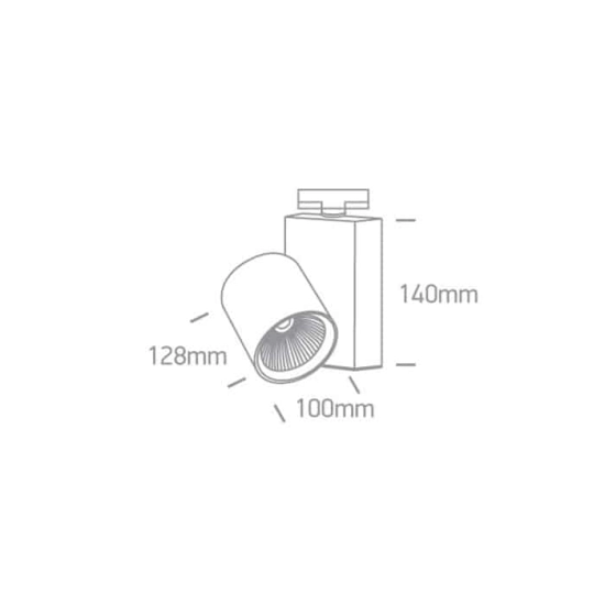 kinkiecik.pl Reflektor The COB Track Spot Range 65614NT/B/W ONE LIGHT