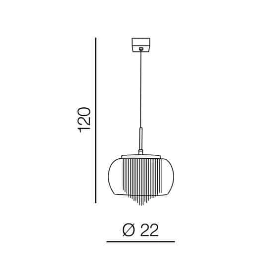 Lampa wisząca REGO 1 AZ3081 AZZARDO