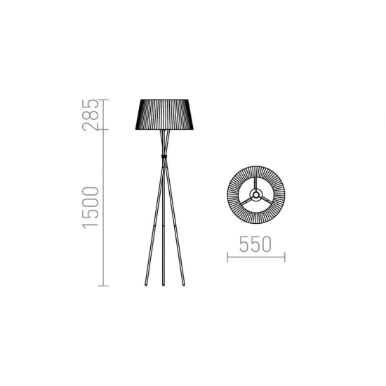 kinkiecik.pl BOULOGNE podłogowa czarna 230V E27 28W R12674 Rendl light studio