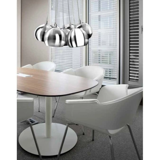 Lampa wisząca Noa 1 AZ1045 Chrom/White AZZARDO