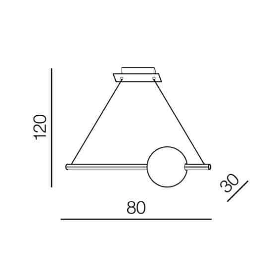 Lampa wisząca SANDRA 1 DIMM AZ3351 AZZARDO