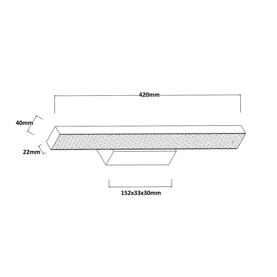 Kinkiet Aqua 42 cm biały IP44 LED CCT LP-987/1W S WH Light Prestige