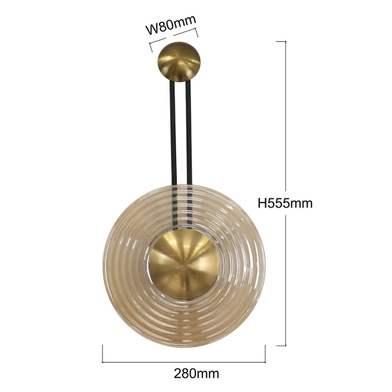 Kinkiet Bell bursztynowy LED CCT LP-1702/1W AM Light Prestige