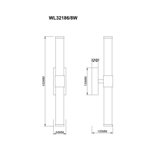 Kinkiet EDDIE WL32186/8W ZUMA LINE