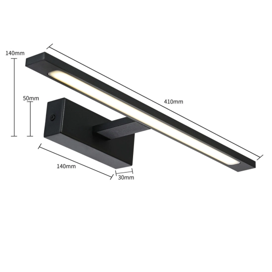 Kinkiet Isla czarny 41cm IP44 LED CCT