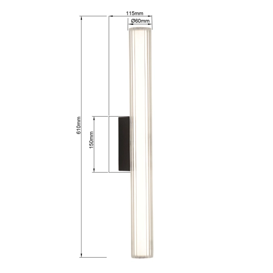 Kinkiet Linea LED CCT IP44 czarny LP-0510/1W-61 BK LIGHT PRESTIGE