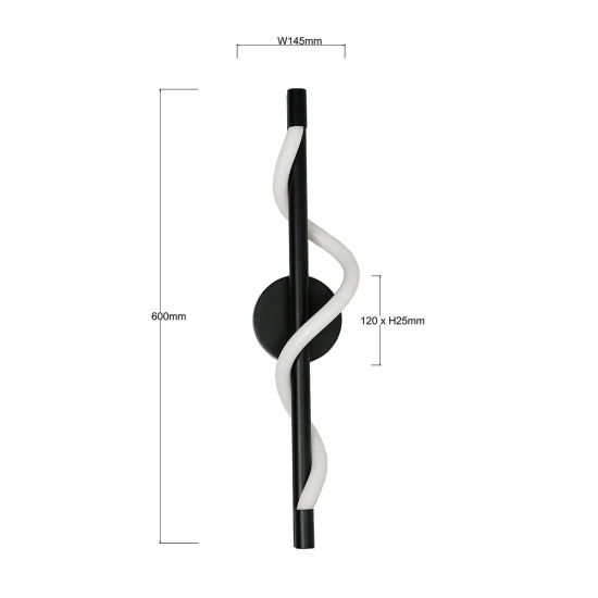 Kinkiet Meleca czarny LED CCT LP-2345/1W BK Light Prestige