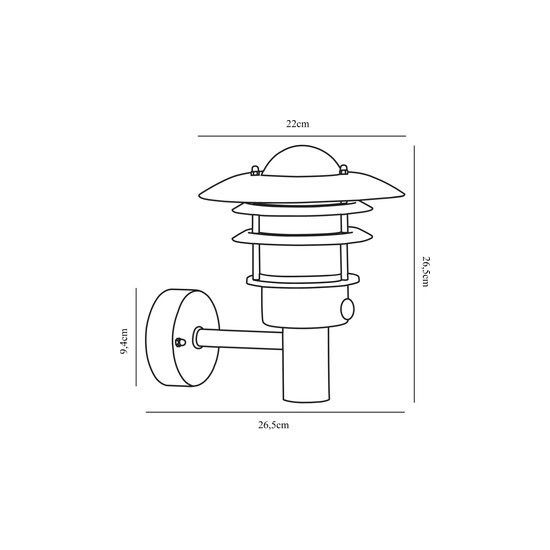 kinkiet zewnętrzny Lonstrup 22 Sensor Wall light Galvanized 71432031 Nordlux