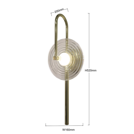 Kinkiet Plato transparentny LED CCT LP-0301/1W TR Light Prestige