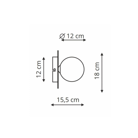 Roma kinkiet czarny LP-1345/1W BK LIGHT PRESTIGE