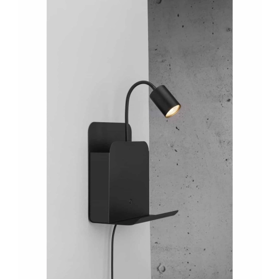 kinkiecik.pl Kinkiet port USB czarny ROOMI 2112551003 Nordlux
