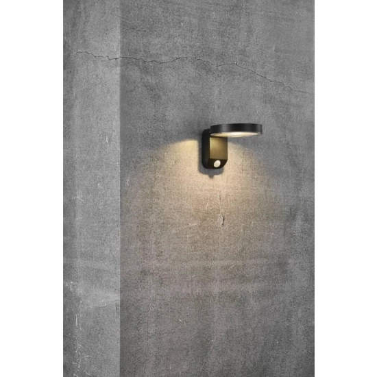 kinkiecik.pl Kinkiet solarny czarny IP44 RICA ROUND 2118141003 Nordlux