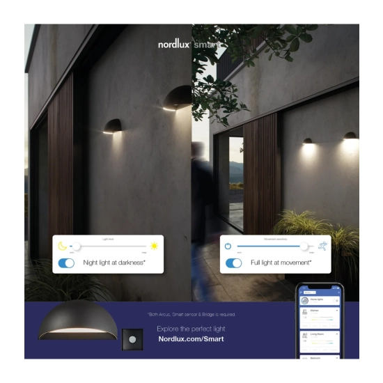 Kinkiet zewnętrzny Arcus Smart LED Nordlux - szary 2019001010